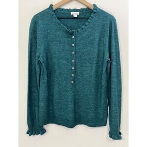 Sundance Wool Cashmere Sweater M Quiet Luxury Cottage Marled Cabin Minimalist